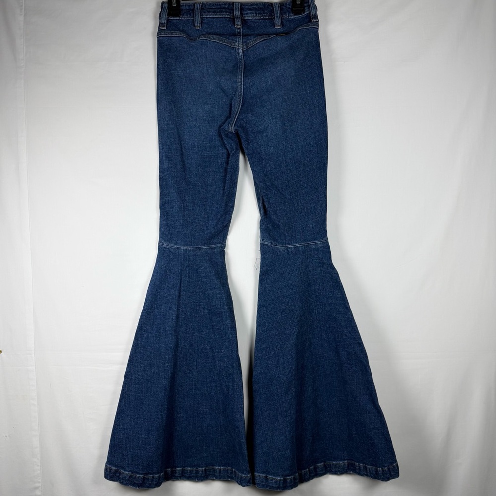 Wrangler Womens Retro Trumpet Flare Jeans 26x34 High Rise Bell Bottom 75th Anniv - Picture 5 of 16